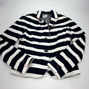 GAP Academy Blazer, Navy & White Stripes, Knit, Fully Lined, Size 2